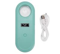 Animal Chip Scanner 134.2KHz Portable Pet Chip Reader with LED Magnifying Glass OLED Display 30 Data Storage for Poultry Livestock Pet Management Green ABS
