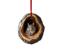 Animal Christmas Decorations 2D Acrylic Ornament Pattern for Christmas Tree Owl Squirrel Ornament Pendant Hedgehog Bunny Bird Xmas Ornaments For The Home