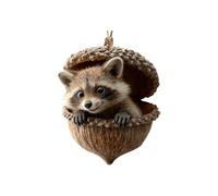 Animal Christmas Decorations 5D Acrylic Ornament Pattern for Christmas Tree Owl Squirrel Ornament Pendant Hedgehog Bunny Bird Xmas Ornaments For The Home