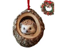 Animal Christmas Ornaments - Christmas Acrylic Animal Tags | Cute 2D Acrylic Ornaments for Christmas Tree, Owl, Squirrel, Hedgehog, Bird, Wildlife