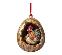 Animal Christmas Ornaments, Owl Pattern Christmas Tree Hanging 2D Acrylic Owl Ornaments, Rustic Seasonal Decorations on Cute Animal Christmas Tree (4PCS Yellow, One Size)