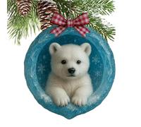 Animal Christmas Ornaments, Two-Dimensional Acrylic Funny Decorations - Ice Crystal Cave Tree Pendant for Christmas Tree, for Party, Farmhouse, Holiday, Bedroom, Festival, Outdoor, Wall, Indoor