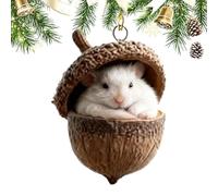 Animal Christmas Tree Decorations - 2D Cute Acrylic Party Accessories - Festive Animals Christmas Hanging Decoration | for Home Office Bedroom Dorm Birthday Winter Parties