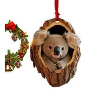 Animal Christmas Tree Decorations | Christmas Signs Cute Pendant - Bag Pendant, 2D Acrylic Koala Monkey Cat Car Ornament, Home Decoration, Decorations