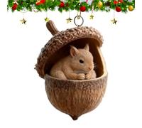 Animal Christmas Tree Decorations - Cute 2D Acrylic Acorn Themed Christmas Hanging Decorations Festive Animals | Birthday Parties Thanksgiving Home Bedroom Sleeps