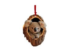 Animal Christmas Tree Ornaments, 2D Animals Pattern Hanging Ornament, Forest Animal Decoration, Owl Hanging Ornament,Christmas Tree Decorations for Lovers Holiday Party Home