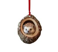 Animal Christmas Tree Ornaments | 2D Cute Acrylic Pendant Decorations, Hedgehog, Bunny & Owl Xmas Hanging Decor for Holiday Tree