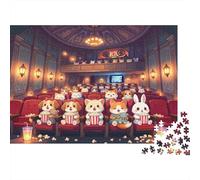 Animal Cinema Jigsaw Puzzles for Adults Interesting Puzzles 1000 Piece Brain Challenge for Adults Gifts 52x38cm/1000pcs