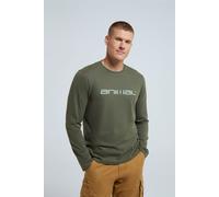 Animal Men's 'Classico' Long Sleeved Breathable Cotton Tee in Khaki | Size: XS Animal Khaki XS