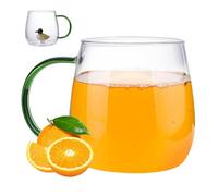 Animal Coffee Cup, Clear Drinking Mug with Handle Novelty Glass Cup with Cute Duck Inside, Transparent Cartoon Animal Glass Drinking Cup, Heat-Resistant Glasses for Milk,Coffee,Tea, Milk, Whisky
