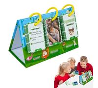 Animal Cognition Cards, Early Learning Tool, Photo Card Station For Homeschool Kids 69 Piece Set Heavy Duty School Gear Daily Study Support Modern Learning Accessory Vocabulary Builder Unit