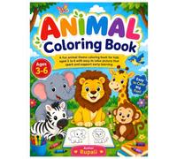 Animal Coloring Book for Kids Ages 3-6: Fun and Easy Animal Coloring Pages for Preschoolers and Young Children | Cute Zoo, Farm, Forest, and Jungle Animals