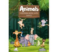 Animal coloring book with names