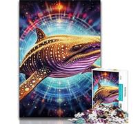 Animal Colourful Whale Jigsaw Puzzles for Adults 1000 Jigsaws,Challenging To Complete But Fun And Humorous Unique Home Decor And Gifts (50x75cm)