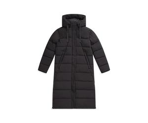 Animal Comfort Cloud Womens Coat - Padded Water-resistant Jacket with Thermal Tested -30°C & Detachable Hood - Spring Summer, Outdoors & Walking Jet Black Women's Size 16
