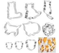Animal Cookie Cutter Set, 9 Piece Stainless Steel Biscuit Mould - Cat, Bear, Dog Paw, Cookies Baking Cutter for DIY Baking Cake Fondant Sugarcraft Biscuits Decoration