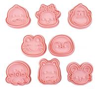 Animal Cookie Cutters 8pcs PP Cartoon Shapes