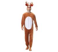 Animal Cosplay Costume Cute Reindeer Stag Stage Performance Outfit Court Gentleman Attire Festive Holiday Celebration Ensemble Seasonal Event Apparel for Themed Parties and Role Play