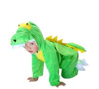 Animal Costume Romper for Stage Outfit for Theatre Play Party Giraffe Chick Monkey Family Partner Look Long Sleeve Winter Christmas Carnival Birthday Photo Shoot Jumpsuit Onesie (Green 3, 8-9 Years)