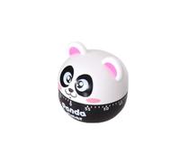 Animal Countdown, Egg Timer Cute Panda Shape Mechanical Timer Manual Timer 1-55 Minutes for Kitchen Baking, Frying, Cooking Eggs, Cookies, Cakes (Pink)