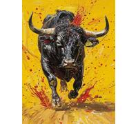Animal Cow Paint by Numbers for Adults with Frame, Large Paint by Number Canvas Kits, DIY Color Oil Painting Acrylic Paints with Brushes, Hobbies for Adults Women, Home Wall Decor 100x150cm J8-377