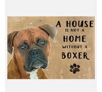 Animal Crackers 20Cm Metal 'a House Is Not A Home Without A Boxer' Hanging Sign