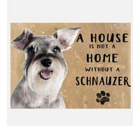Animal Crackers 20Cm Metal 'a House Is Not A Home Without A Schnauzer' Hanging Sign