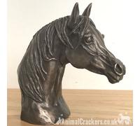 Animal Crackers Arab Horse Head Figurine In Solid Cold Cast Bronze Designed By Harriet Glen