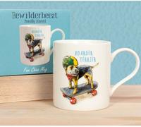 Animal Crackers Bewilderbeest 'boarder Terrier' Skateboarding Border Terrier Novelty Cermaic Mug, Gift Boxed