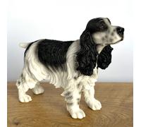 Animal Crackers Black & White Cocker Spaniel Figurine By Leonardo, Gift Boxed Animal Crackers Multicolor