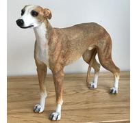 Animal Crackers Brown & White Greyhound Figurine From The Leonardo Dog Studies Range, Gift Boxed.