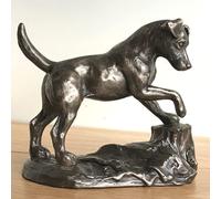 Animal Crackers Cold Cast Bronze Jack Russell Terrier ornament figurine by Harriet Glen, heavy weight and cold to the feel, beautiful Dog Lover Gift or Jack Russell collectable