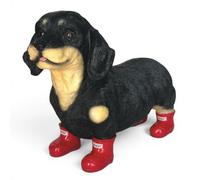 Animal Crackers Dachshund Dog In Red Wellington 'doggy' Boots Figurine