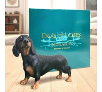 Animal Crackers Dachshund Figurine, Leonardo Dog Studies, Length 15cm, Gift Boxed in Black Animal Crackers Black