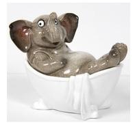 Animal Crackers Elephant In Bath Tub Ornament Bathroom Decoration Novelty Animal Lover Gift