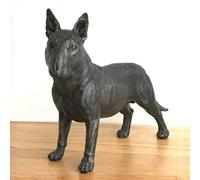 Animal Crackers English Bull Terrier Dog Figurine Dark Bronze Effect, Length 24Cm