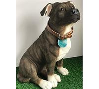 Animal Crackers Extra large 26cm Brindle Brown Staffy Staffordshire Bull Terrier Leonardo ornament figurine