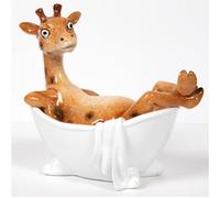 Animal Crackers Giraffe In Bath Tub Ornament Bathroom Decoration Novelty Animal Lover Gift