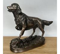 Animal Crackers Golden Retriever Dog figurine sculpted in cold cast bronze, quality heavy weight dog lover gift or collectable, boxed