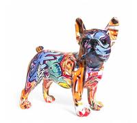 Animal Crackers Graffiti Art Standing French Bulldog Figurine Bright Colour Decoration Animal Crackers Multicolor