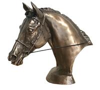 Animal Crackers Horse Eventer Head sculpture in solid Cold Cast Bronze, designed by Harriet Glen, super quality home decoration and great horse lover gift