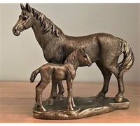 Animal Crackers Horse Mare & Foal Figurine, Leonardo Reflections Range, Gift Boxed in Bronze Animal Crackers Bronze