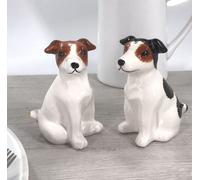 Animal Crackers Jack Russell Terrier Ceramic Salt And Pepper Shaker Set Novelty Dog Lover Gift