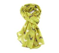 Animal Crackers Ladies Roosters design lightweight scarf cotton mix fabric in choice of colours (Blue, Pink, Green or Grey), a lovely Chicken or Hen lover novelty gift and stocking filler (Green)