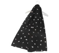 Animal Crackers Ladies Rose Gold BEE Print design scarf, lightweight cotton mix fabric in choice of colours, lovley Bee lover novelty gift (Black)