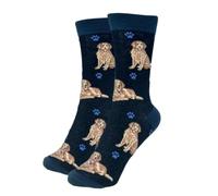Animal Crackers Ladies Socks in a range of cute Dog Breed designs, lovely vibrant colours, soft combed cotton, one size