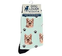 Animal Crackers Ladies Socks in a range of cute Dog Breed designs, lovely vibrant colours, soft combed cotton, one size (Yorkshire Terrier (Mint))