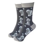 Animal Crackers Ladies Socks in a range of cute Dog Breed designs, lovely vibrant colours, soft combed cotton, one size