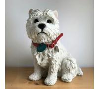 Animal Crackers Large (24Cm) Sitting Realistic West Highland Terrier Figurine By Leonardo