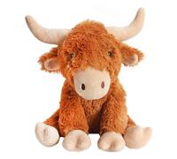 Animal Crackers Large 30Cm Super-Soft 'rpet Pals' Sitting Highland Cow Soft Toy, Made From Recyled Bottles